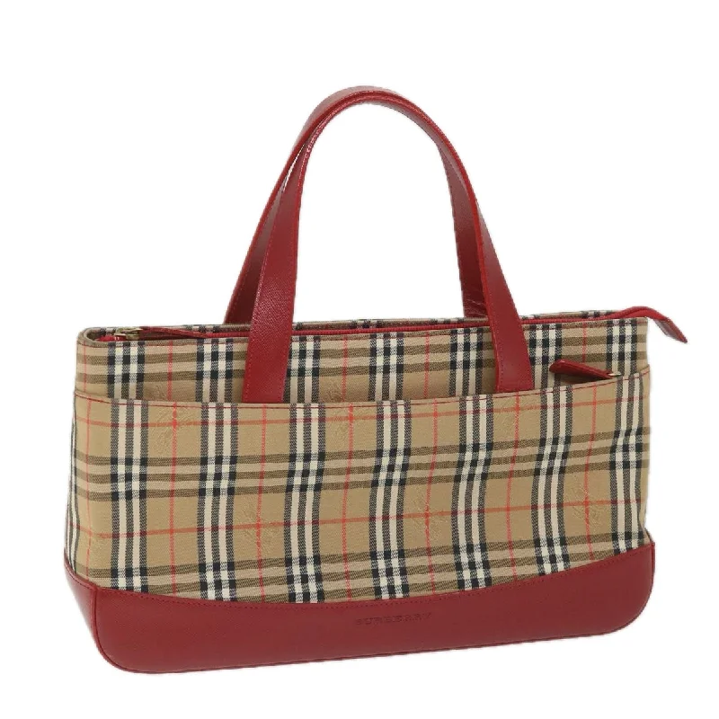 Child - Sized Burberry Bags for Little FashionistasBURBERRY Nova Check Hand Bag Nylon Canvas Beige Red Auth am5133