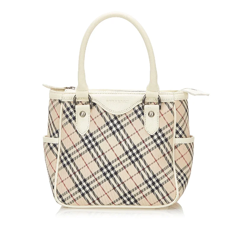 Burberry Bags with Magnetic Closures for Quick AccessBurberry Nova Check Canvas Handbag (SHG-18819)