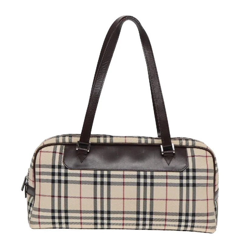 Statement - Making Oversized Burberry BagsBURBERRY Nova Check Hand Bag Nylon Beige  ep4955