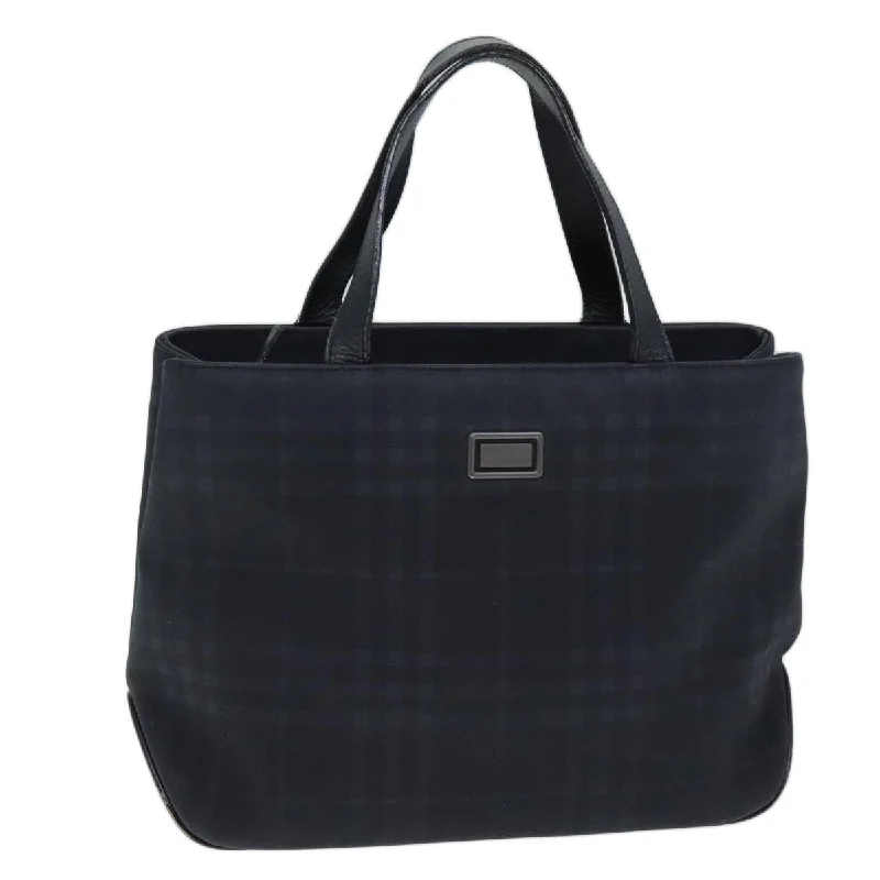 Travel - Approved Burberry Carry - on BagsBURBERRY Nova Check Hand Bag Nylon Black Auth 73147