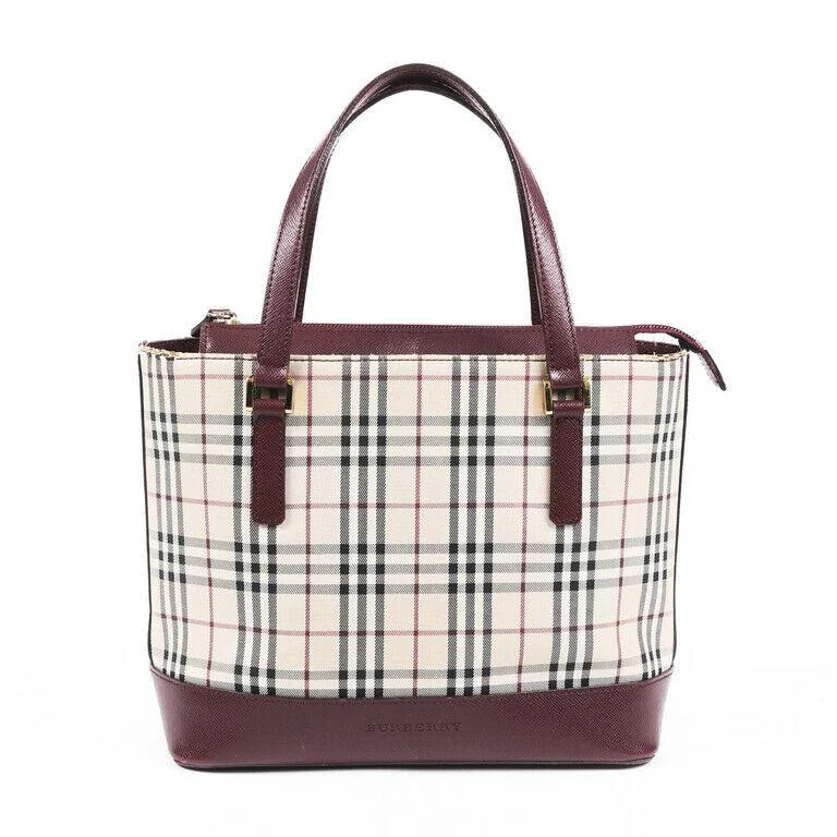 Dark - Hued Burberry Bags for a Sophisticated LookVintage Burberry Nova Check Handbag