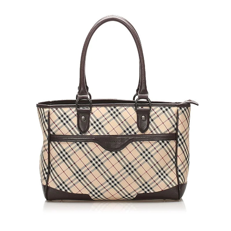 Burberry Bags with Adjustable Handles for Different Carrying WaysBurberry Nova Check Canvas Handbag (SHG-13233)