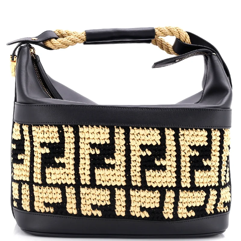 Celine Bags with Contemporary Geometric PrintsInsulated Bag Zucca Raffia with Leather