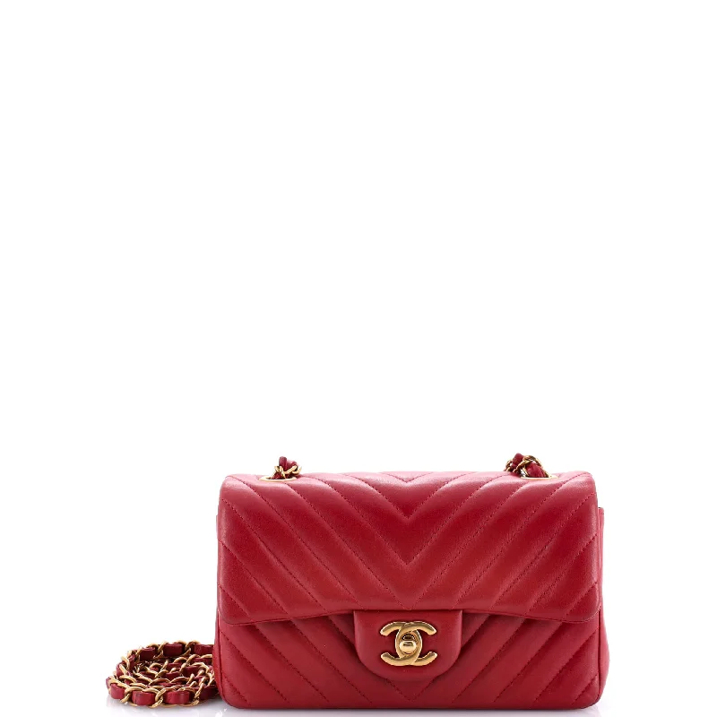 Color - Blocked Celine Bags for a Bold Fashion StatementClassic Single Flap Bag Chevron Lambskin Mini