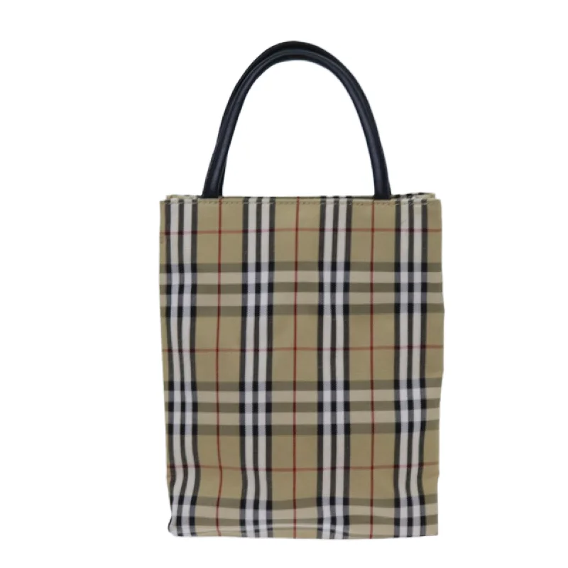 Statement - Making Oversized Burberry BagsBURBERRY Nova Check Hand Bag Canvas Beige Black  hk1265