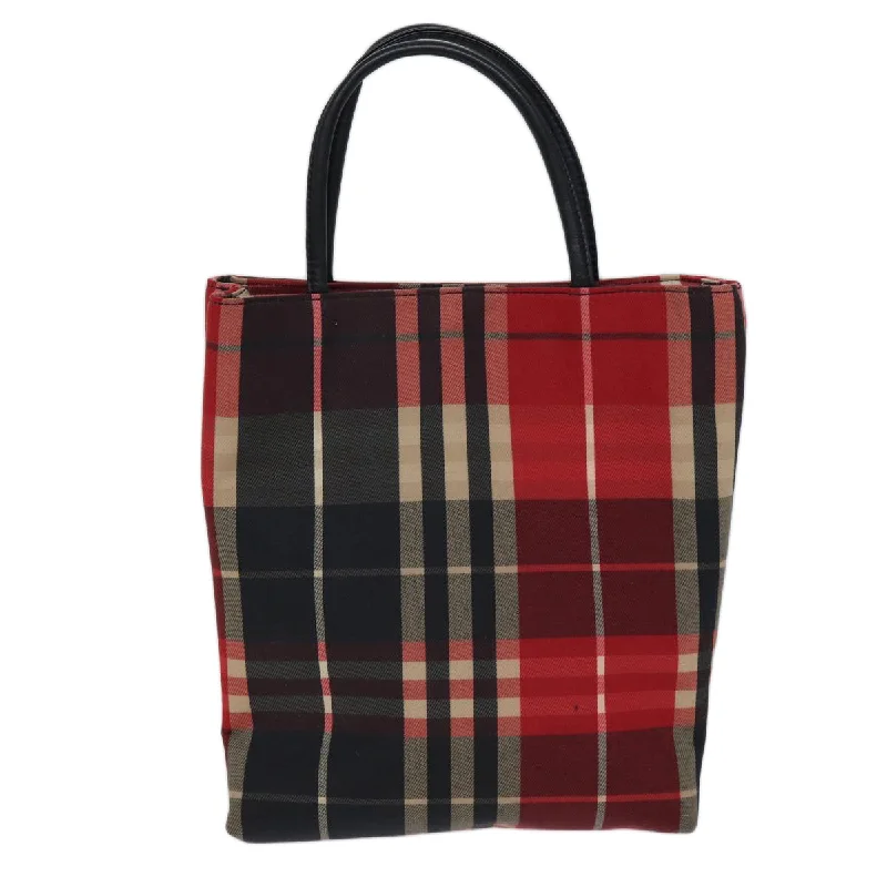 Sustainable Burberry Bags Made from Recycled MaterialsBURBERRY Nova Check Hand Bag Canvas Red Black  ki4392