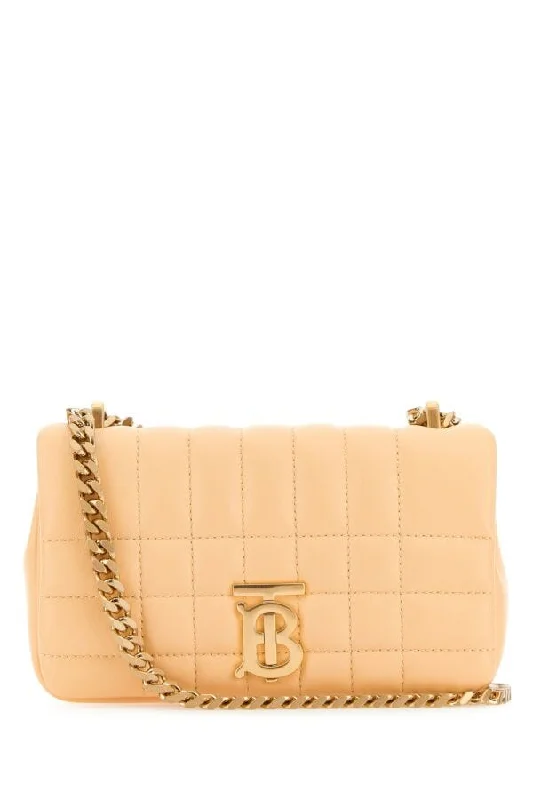 Water - Resistant Burberry Beach BagsBurberry Women Peach Leather Mini Lola Shoulder Bag