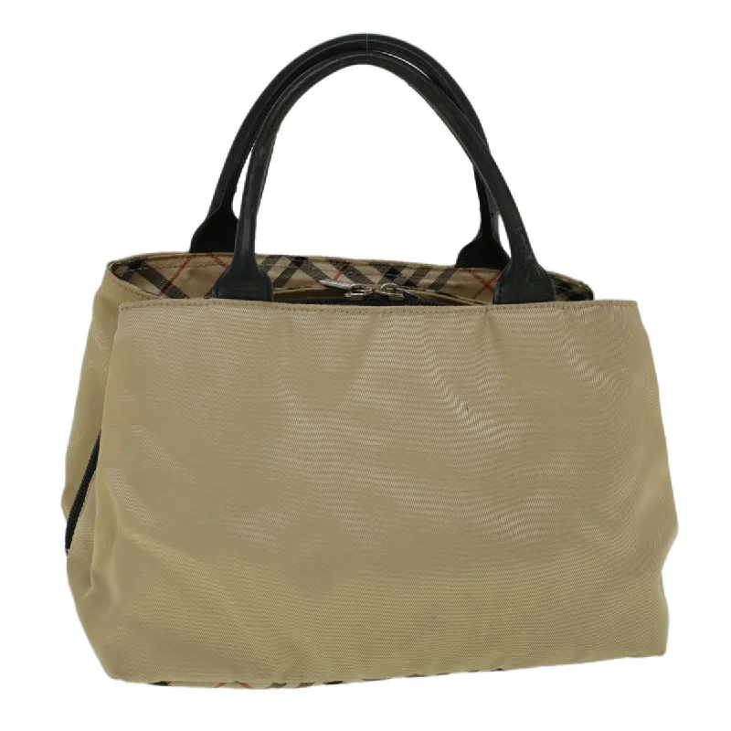 Designer Burberry Bags for Fashion EnthusiastsBURBERRY Nova Check Hand Bag Nylon Beige Auth bs9792