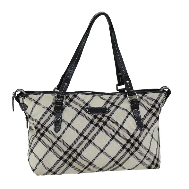 Ergonomic Burberry Laptop Bags for ComfortBURBERRY Nova Check Blue Label Tote Bag Nylon Beige Black Auth bs13861