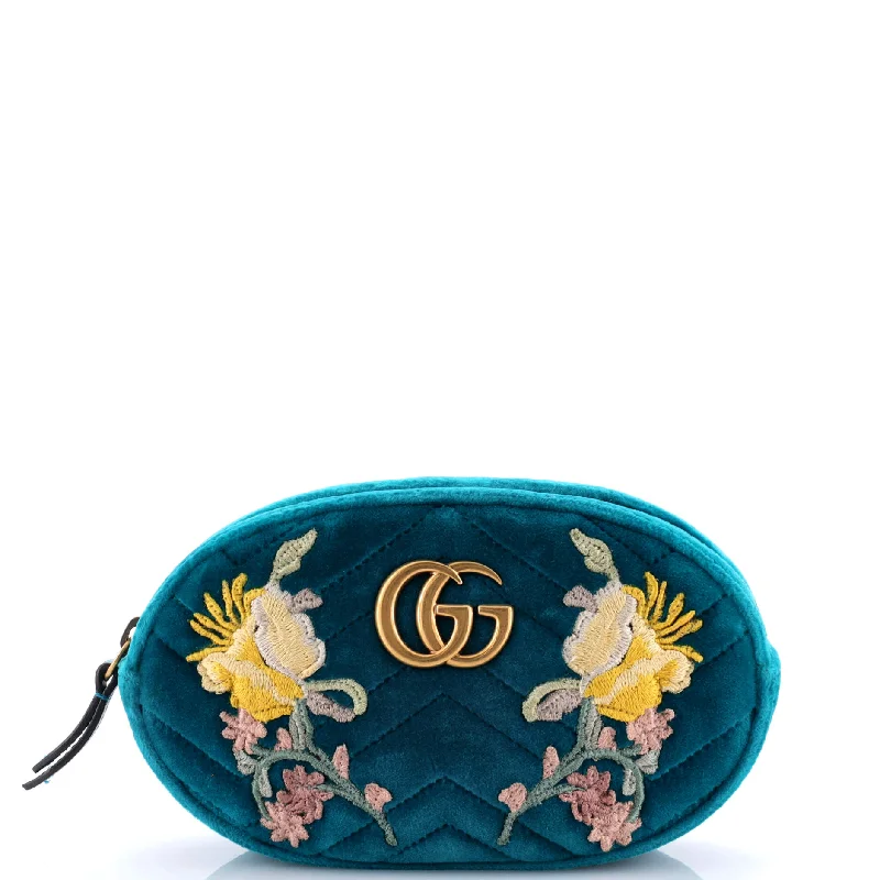 Seasonal Print Celine Bags for Summer VacationsGG Marmont Belt Bag Embellished Matelasse Velvet