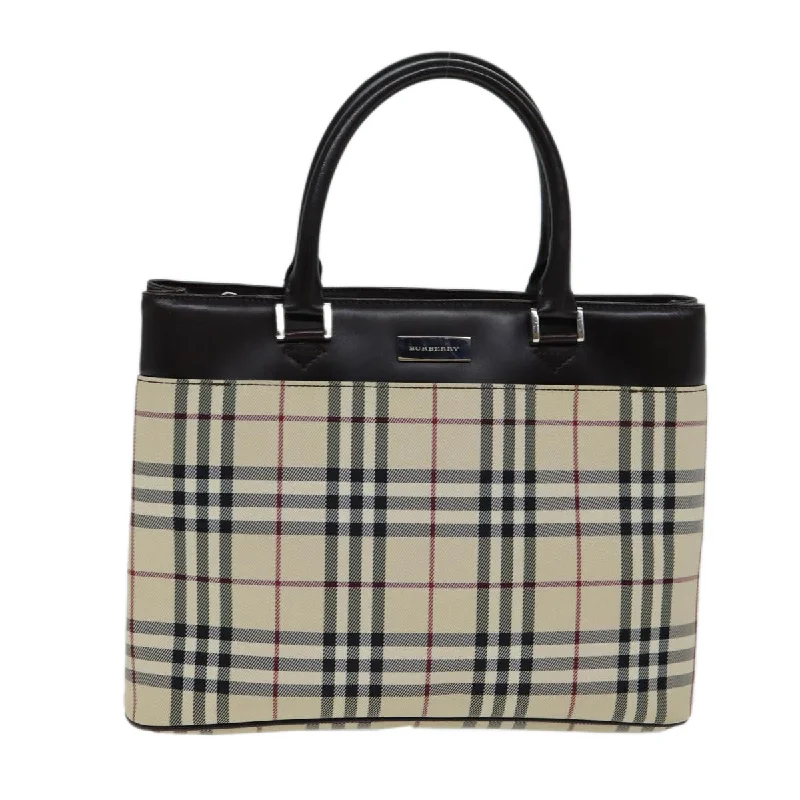 Color - Blocked Burberry Bags for a Bold StatementBURBERRY Nova Check Hand Bag Canvas Beige  ep4500