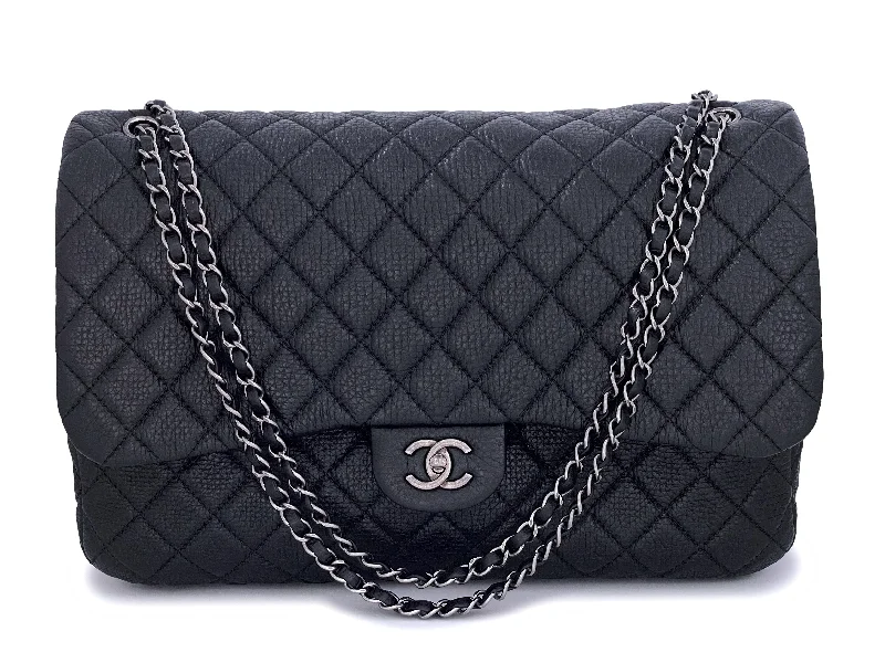 Chanel Chain Strap Handbag for Everyday UseChanel Black XXL Airline Travel Giant Flap Bag RHW