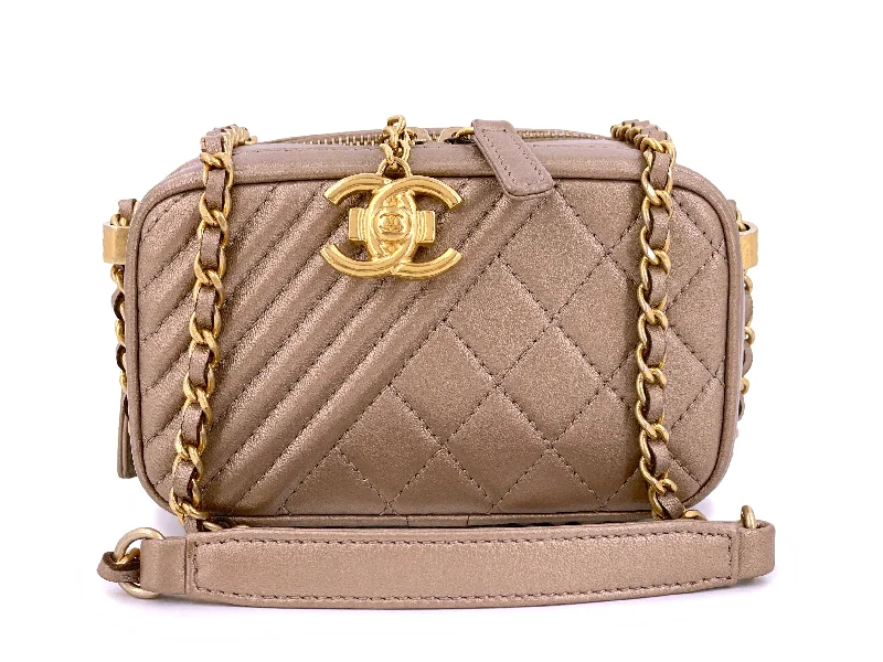 Chanel Classic Flap Bag for Evening PartyChanel Gold Mini Organizer Camera Case Crossbody Bag GHW