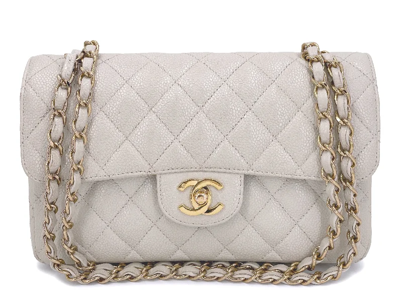 Chanel All - Match Handbag for Versatile StylingChanel 2005 Light Gray-Beige Caviar Small Classic Double Flap Bag 24k GHW