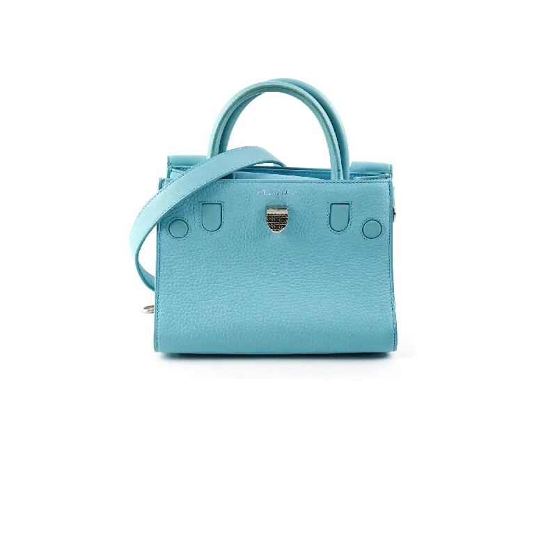 Christian Dior Saddle bags with a patent leather finish for a shiny lookDior Mini Diorever Tote Blue