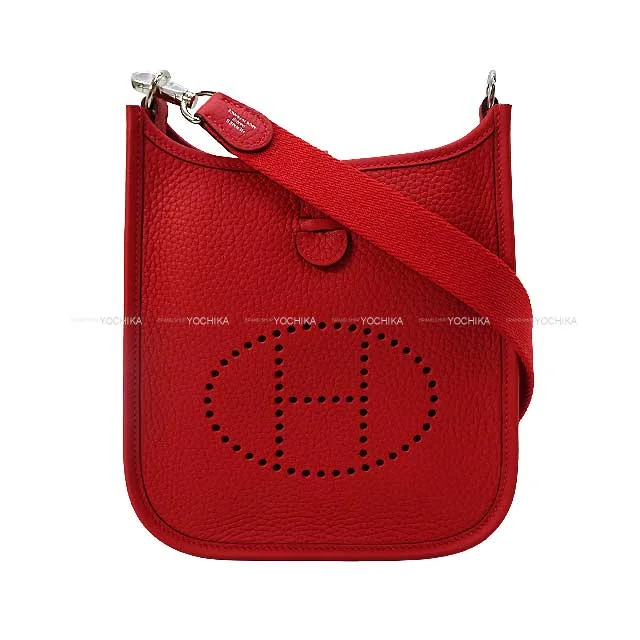 Pattern - Mixing Hermes Bags for a Trendy and Edgy LookHERMES Shoulder bag Evelyne 16 TPM Vermillon Taurillon Clemence Silver HW Stamp B[BRAND NEW][Authentic]