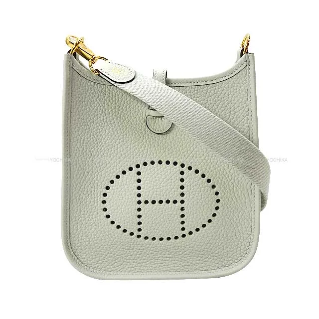 Hermes Bags with Interior Dividers and OrganizersHERMES Shoulder bag Evelyne 16 TPM Gris Neve Taurillon Clemence Gold HW Stamp B[BRAND NEW][Authentic]