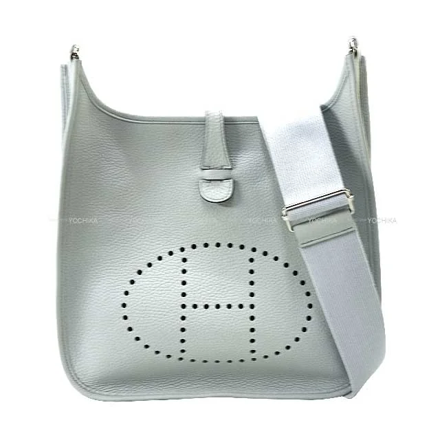 Elegant Hermes Clutch - Style Bags for Formal GalasHERMES Shoulder bag Evelyne 29 PM Bleu Pale Taurillon Clemence Silver HW Stamp B[ALMOST NEW][Authentic]