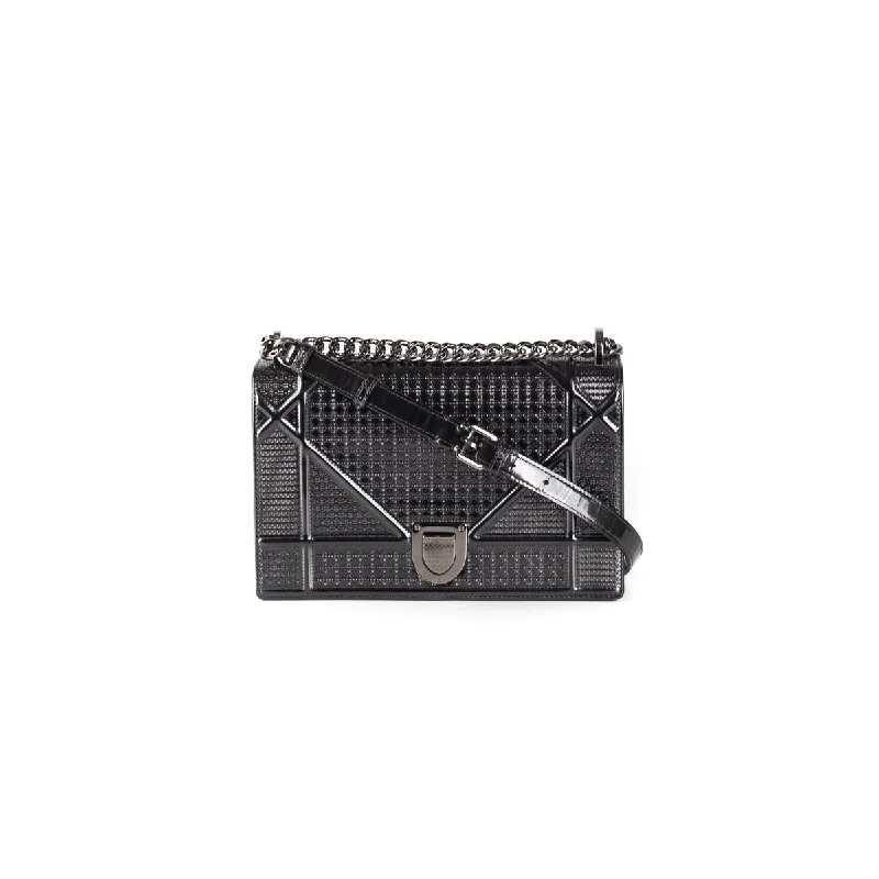 Christian Dior bags with a quilted pattern and gold - toned hardwareDior Diorama Medium Grey