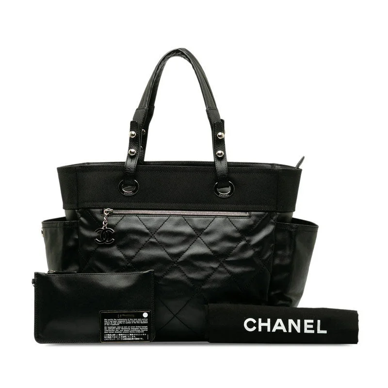 Chanel Limited Edition Handbag for CollectorsCHANEL COCOMARK PARIBIARITZ GM Tote BAG BLACK PVC LINKS LEADER LADY CHANEL SHOPPING MARKET SHOPPING CHANEL