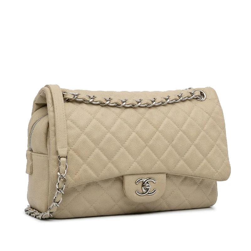 Chanel Colorful Handbag for Spring OutfitsChanel Jumbo Quilted Caviar Easy Flap Bag (W56d2b)