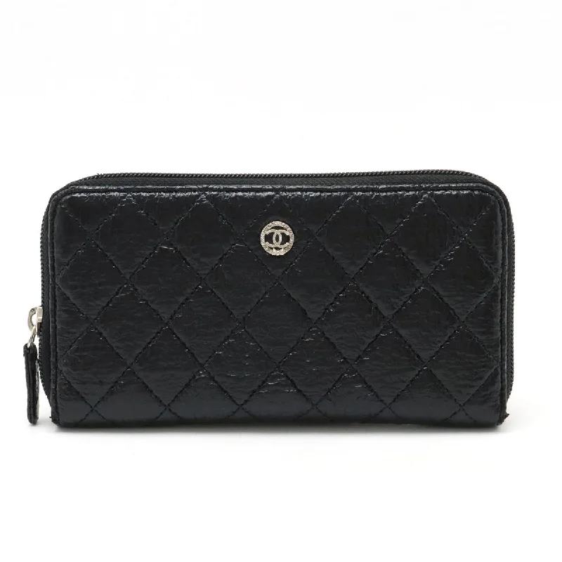 Chanel Small Crossbody Bag for TravelCHANEL MATRACE COCOMARK ROUND Long Wallet  TWID LEADER BLACK BLACK SILVER A50097 BLUMIN BLUMIN MARKET SHOP