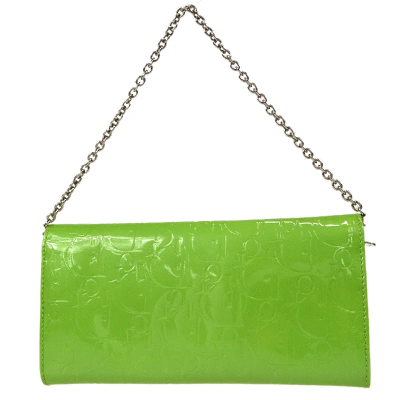 Christian Dior handbags with a removable shoulder strap for versatilityChristian Dior 2009 Trotter Chain Wallet Light Green 28012