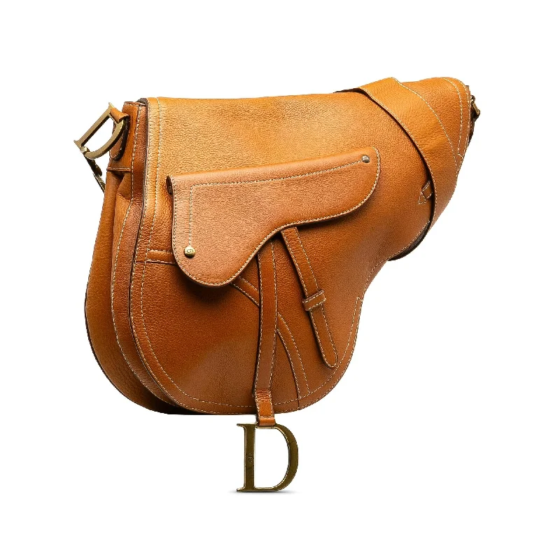 Contemporary Christian Dior handbags with a unique shapeDior Leather Saddle Crossbody Bag (hfkG0t)