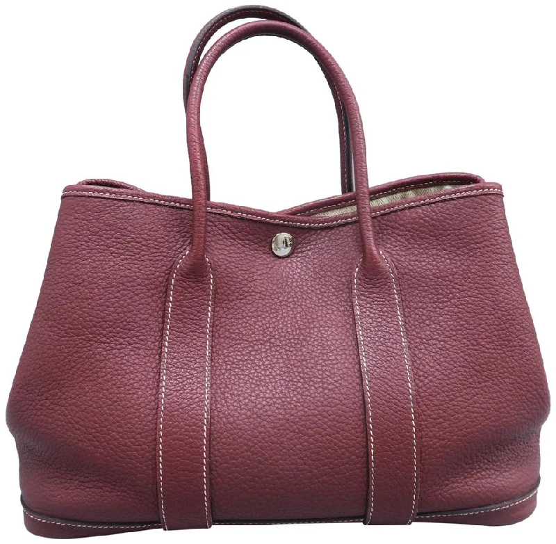 Two - Tone Hermes Bags for a Modern and Stylish AppearanceHermès Garden Party 30 Rufous Togo Tote