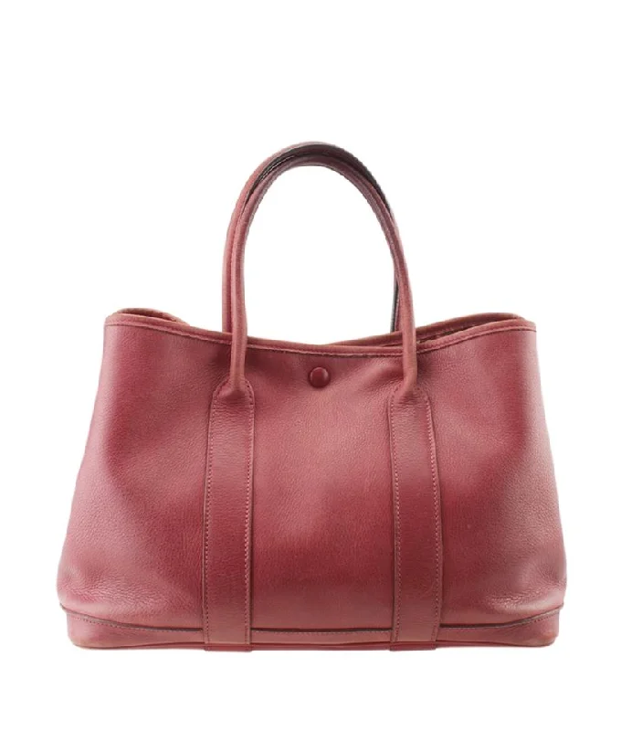 Hermes Bags with Adjustable and Padded Shoulder StrapsHermès Garden Party Swift Red Leather Tote