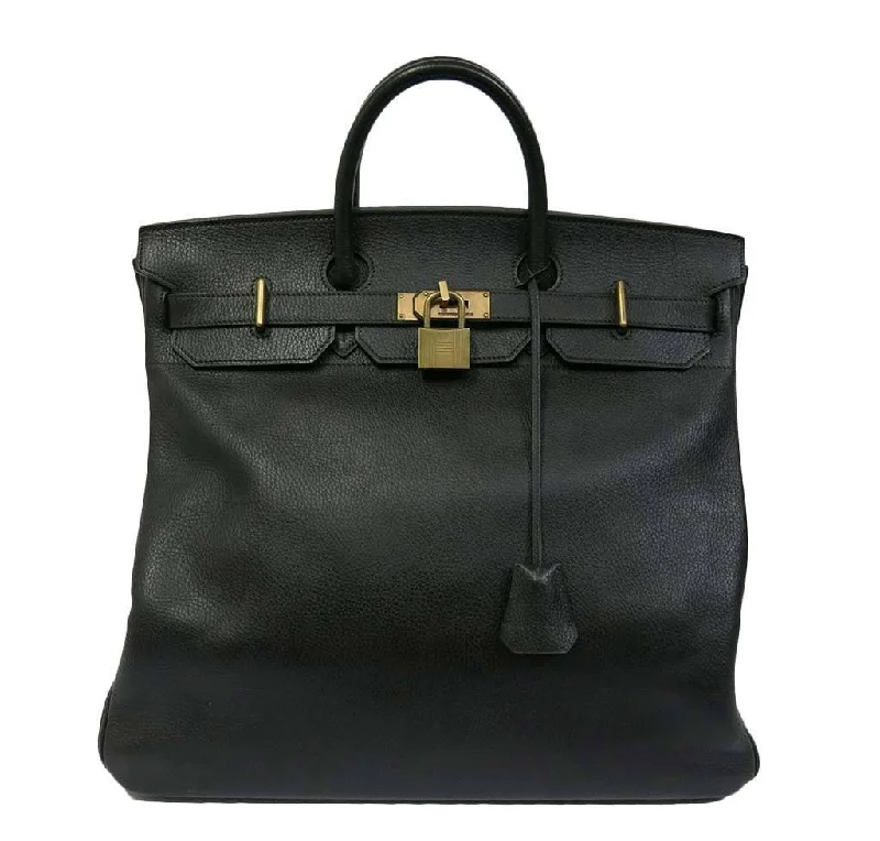 Stylish Hermes Kelly Bags with Custom - Engraved PlatesHermès HAC Bag 45 Black