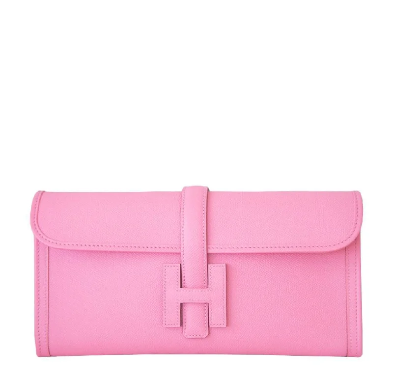 Sustainable - Inspired Hermes Bags with Eco - Conscious MaterialsHermès Jige 29 Rose Confetti Clutch Bag