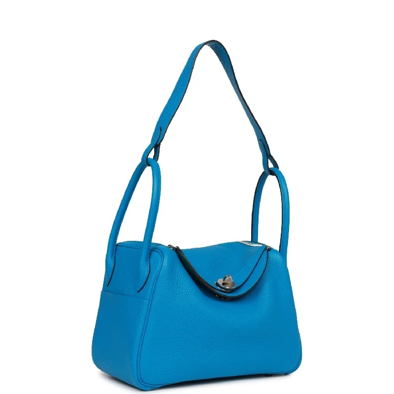 Durable Hermes Canvas - Trimmed Bags for Outdoor UseHermes Lindy 26 Bleu Zanzibar Verso Clemence Palladium Hardware