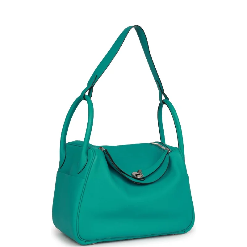 Easy - to - Clean Hermes Bags for Busy LifestylesHermes Lindy 30 Bleu Paon Swift Palladium Hardware