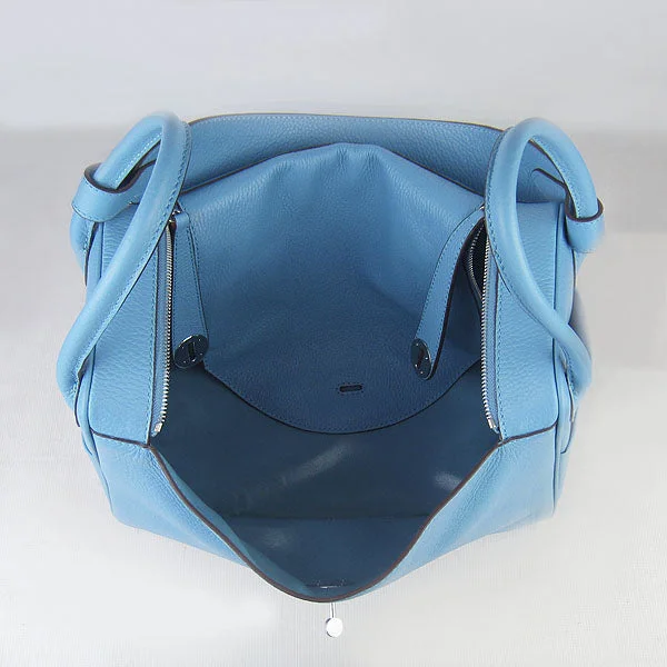 Minimalist Hermes Bags for a Sleek and Timeless LookHermes Lindy 34cm handbag 6208 light blue