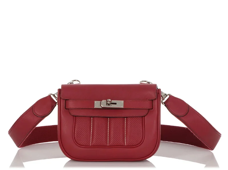 Affordable Replica - Quality Hermes - Inspired BagsHermès Mini Berline Sport 21 Rouge H Swift Leather Sac Palladium Hardware