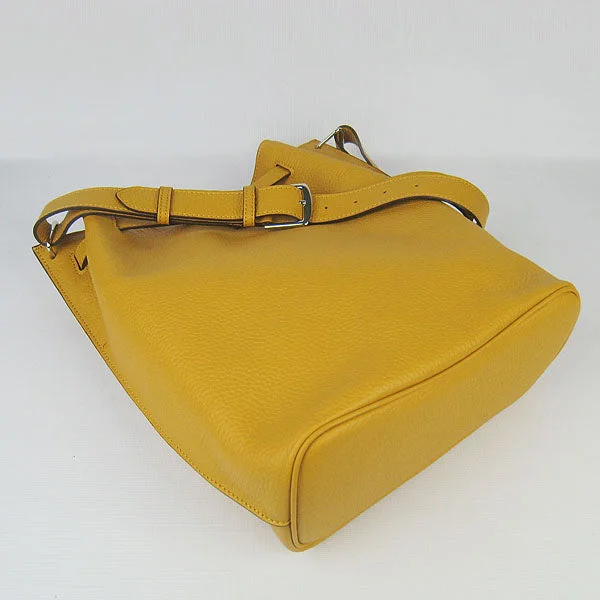 Customizable Hermes Bags with Personalized LocksHermes Nappa Leather Shoulder Bag H2804 yellow Silver