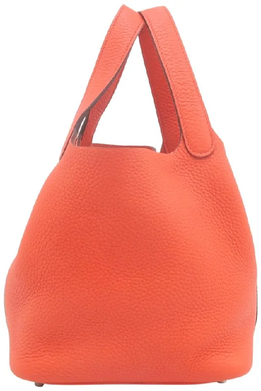 Color - Blocked Hermes Bags for a Bold Fashion StatementHermès Picotin 18 Oranged Clemence Tote