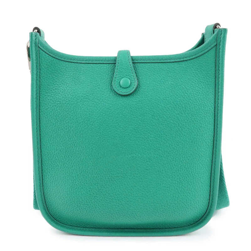 Hermes Sac a Depeches Bags with Antique - Style HardwareHERMES Taurillon Clemence Evelyne TPM Amazon Shoulder Bag Green