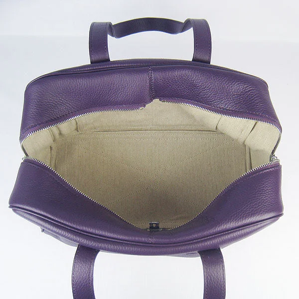 Monogram - Embellished Hermes Bags for a Personalized FlairHermes Togo leather handbag H2802 purple