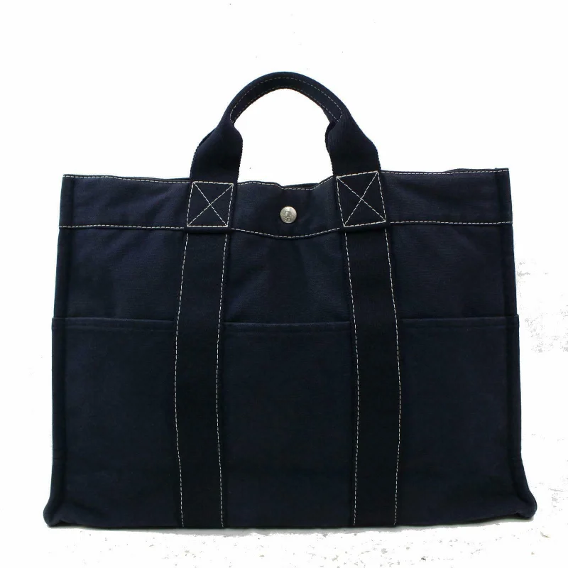 Iconic Hermes Birkin Bags in Rare Leather VarietiesHermes Tote Bag Deauville Navy Blue Canvas (SHC1-16189)