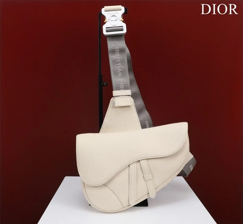 Christian Dior Saddle bags with a distressed leather finishDior Bag