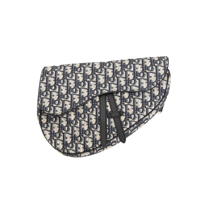 Christian Dior handbags with a back - pocket for quick storageDIOR Dior Oblique Jacquard Saddle Bag