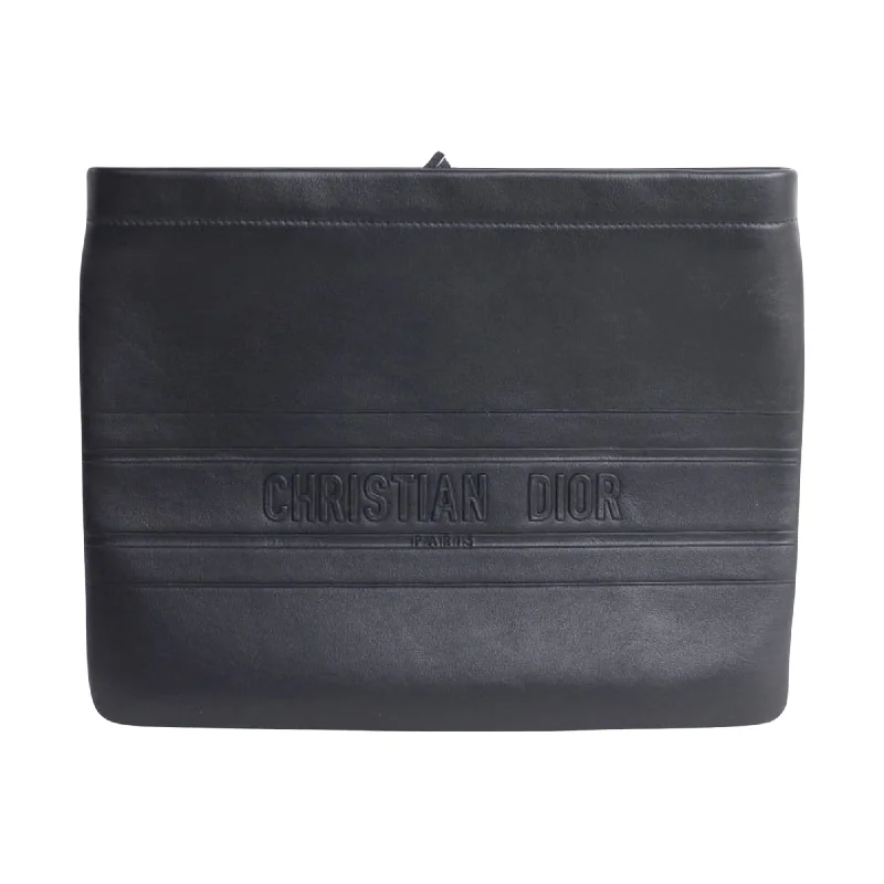 Christian Dior handbags with a back - pocket for quick storageDior Stripe pouch Clutch Bag