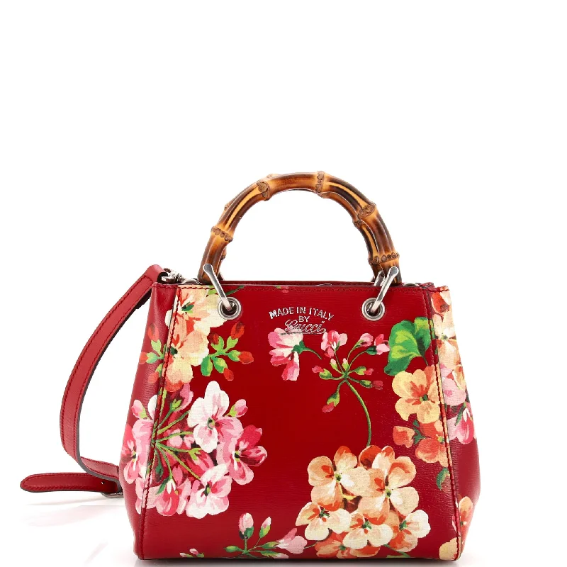 High - fashion Christian Dior bags with a geometric patternBamboo Shopper Tote Blooms Print Leather Mini