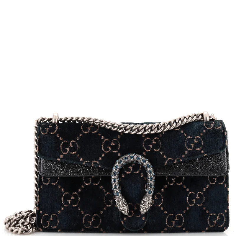 Luxury Christian Dior crossbody bags with a chain - link strapDionysus Bag GG Velvet Mini